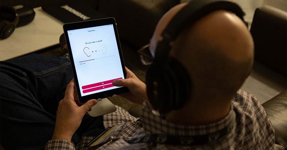 Audiodo personal sound calibration test